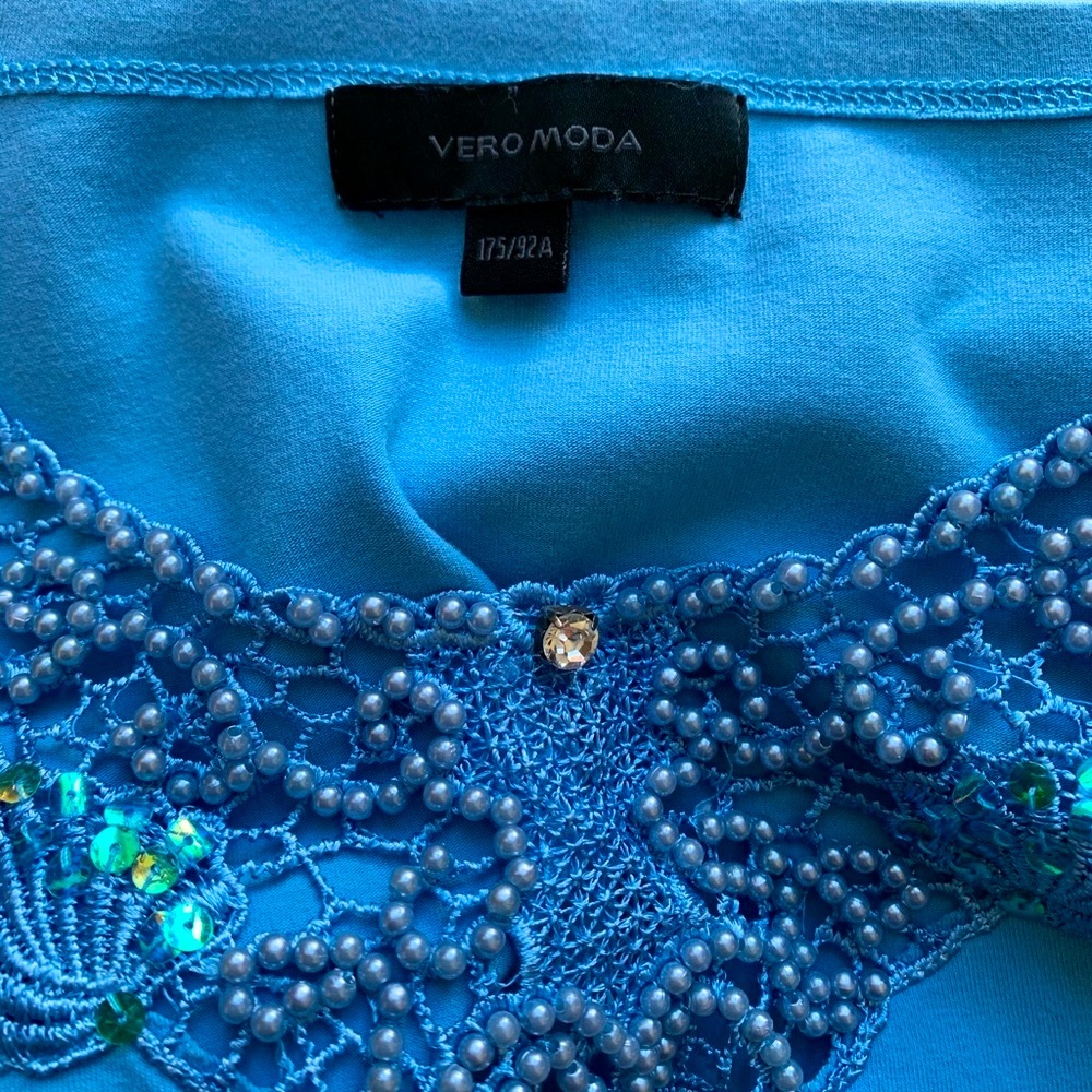 Vero Moda Embellished Open Shoulder Top